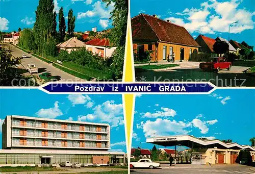 AK / Ansichtskarte Ivanic_Grad Teilansichten Tankstelle 