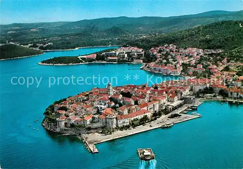 AK / Ansichtskarte Korcula Fliegeraufnahme Korcula