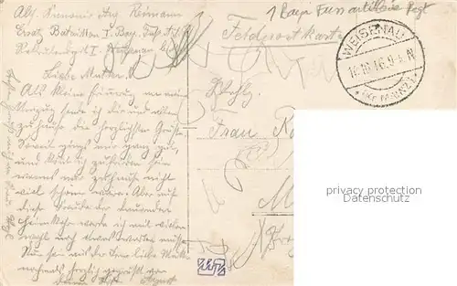 AK / Ansichtskarte 001_Regiment_Bayern_KBFar_001_Feldartillerie_Muenchen Weissenau Mainz Uniform 