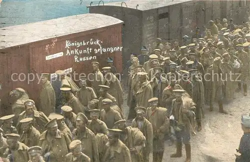 AK / Ansichtskarte Militaria_Deutschland_WK1 Koenigsbrueck Kriegsgefangenenlager Russen 