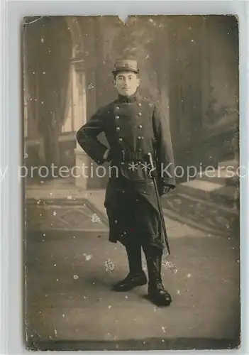 AK / Ansichtskarte Militaria_Frankreich_WK1 Uniform Degen 16. Regiment Infanterie 