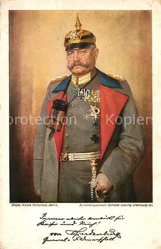 AK / Ansichtskarte Hindenburg Fotograf Nicola Perscheid Berlin 