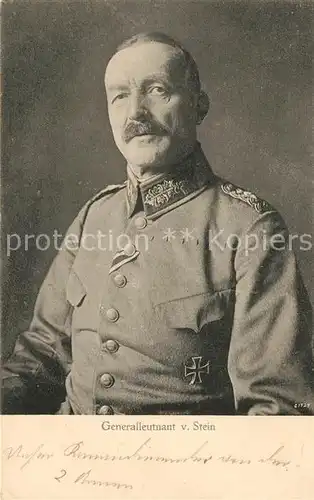 AK / Ansichtskarte Militaria_Deutschland_WK1 Generalleutnant von Stein Feldpostexpedition 52. Division  