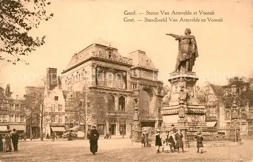 AK / Ansichtskarte Gand_Belgien Statue Van Artevelde et Vooruit Monument Gand Belgien