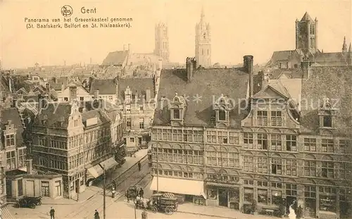 AK / Ansichtskarte Gent_Gand_Flandre Panorama van het Graenkasteel genomen Gent_Gand_Flandre