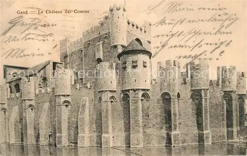 AK / Ansichtskarte Gand_Belgien Chateau des Comtes Schloss Gand Belgien
