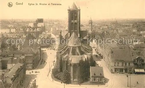 AK / Ansichtskarte Gand_Belgien Panorama Eglise Saint Nicolas Gand Belgien