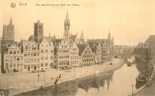 AK / Ansichtskarte Gand_Belgien Quai aux Herbes Gand Belgien