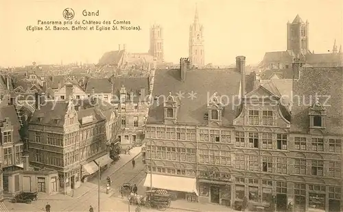 AK / Ansichtskarte Gand_Belgien Panorama pris du Chateau des Comtes Gand Belgien