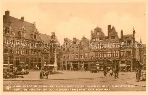 AK / Ansichtskarte Gand_Belgien Place Sainte Pharailde ancien Hospice Wenemaer et Marche aux poissons Gand Belgien