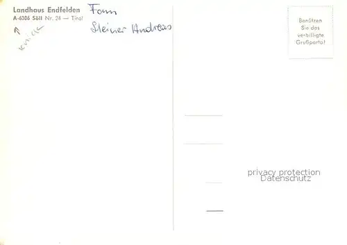 AK / Ansichtskarte Soell_Tirol Landhaus Endfelden Soell_Tirol