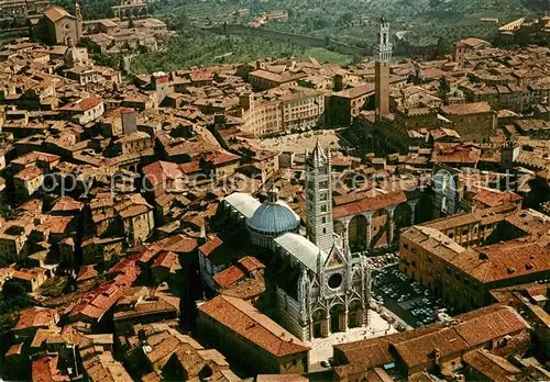 AK / Ansichtskarte Siena Fliegeraufnahme Duomo Siena