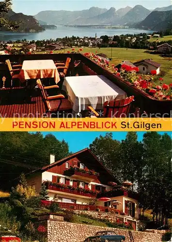 AK / Ansichtskarte St_Gilgen_Salzkammergut Pension Alpenblick St_Gilgen_Salzkammergut