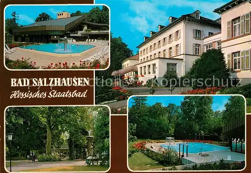 AK / Ansichtskarte Bad_Salzhausen Hessischen Staatsbad Pool Nidda  Bad_Salzhausen