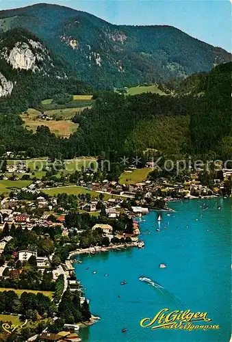 AK / Ansichtskarte St_Gilgen_Salzkammergut Fliegeraufnahme mit Wolfgangsee St_Gilgen_Salzkammergut