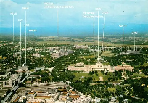 AK / Ansichtskarte Geneve_GE Fliegeraufnahme Le Secteur International Geneve_GE