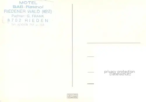 AK / Ansichtskarte Rieden_Allgaeu Motel BAB Rasthof Riedener Wald Rieden Allgaeu
