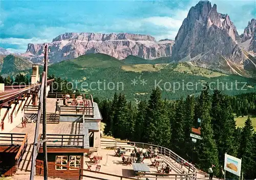 AK / Ansichtskarte Ortisei_St_Ulrich St. Ulrich Seilbahnstation Seiseralm mit Langkofel Ortisei_St_Ulrich