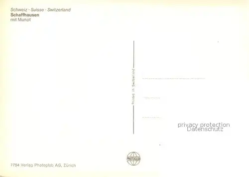 AK / Ansichtskarte Schaffhausen_SH Fliegeraufnahme mit Munot Rhein  Schaffhausen SH