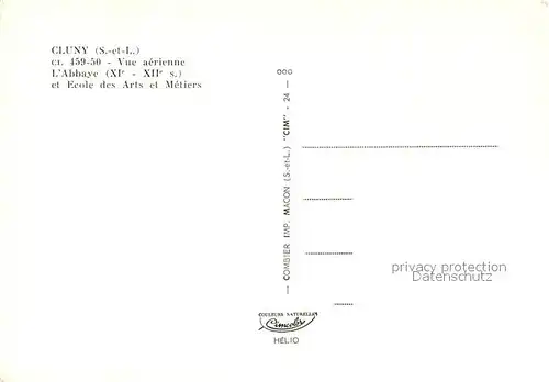 AK / Ansichtskarte Cluny Fliegeraufnahme Abbaye Ecole des Arts et Metiers Cluny