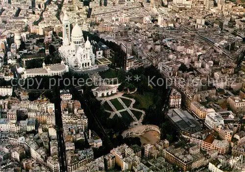 AK / Ansichtskarte Paris Fliegeraufnahme Sacre Coeur Paris