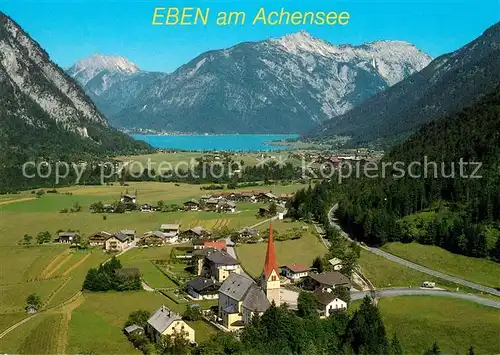 AK / Ansichtskarte Eben_Achensee Fliegeraufnahme mit Karwendelgebirge Seekarspitze Eben Achensee