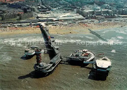AK / Ansichtskarte Scheveningen Fliegeraufnahme mit Seebruecke Scheveningen
