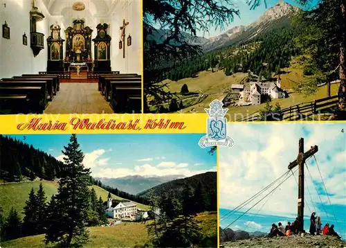 AK / Ansichtskarte Matrei_Brenner Wallfahrtskirche Maria Waldrast Inneres Kesselspitze Serles Olperer Gipfelkreuz Matrei Brenner