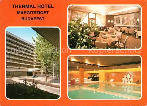 AK / Ansichtskarte Budapest Thermal Hotel Margitsziget Speisesaal Hallenbad Budapest