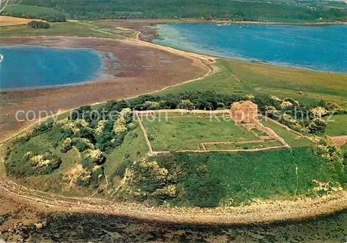 AK / Ansichtskarte Kale_Genner Slotsruin Fliegeraufnahme 