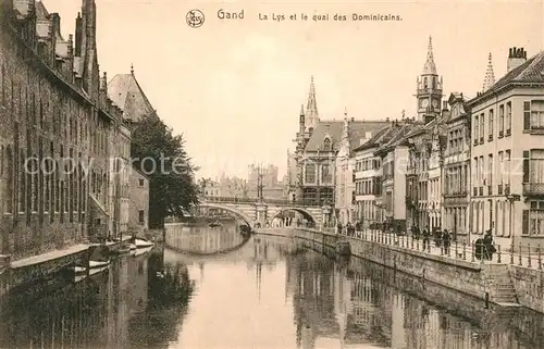 AK / Ansichtskarte Gand_Belgien La Lys et le Quai des Dominicains Serie 3 No 12 Gand Belgien