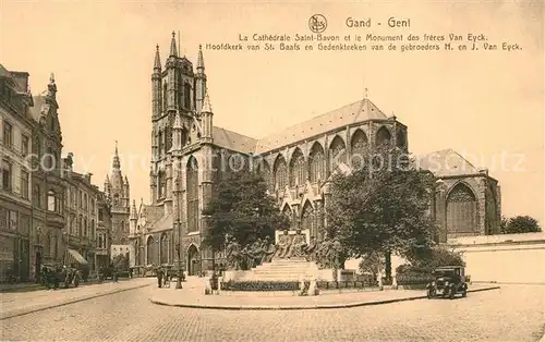 AK / Ansichtskarte Gand_Belgien Cathedrale Saint Bavon Monument des Freres Van Eyck Gand Belgien