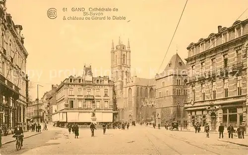 AK / Ansichtskarte Gand_Belgien Cathedrale de Saint Bavon Chateau de Gerard le Diable Gand Belgien