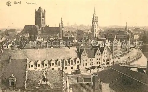 AK / Ansichtskarte Gand_Belgien Panorama de la ville Cathedrale Beffroi Eglise Serie 3 No 46 Gand Belgien