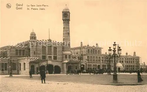 AK / Ansichtskarte Gand_Belgien La Gare Saint Pierre Bahnhof Gand Belgien