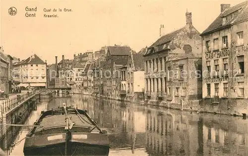 AK / Ansichtskarte Gand_Belgien Quai de la Grue Gand Belgien