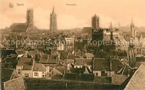 AK / Ansichtskarte Gand_Belgien Panorama de la ville Cathedrale le Beffroi Eglise Gand Belgien