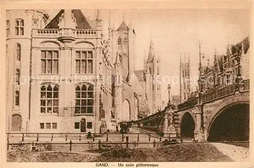 AK / Ansichtskarte Gand_Belgien Un coin pittoresque Gand Belgien