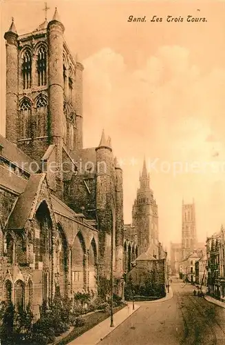 AK / Ansichtskarte Gand_Belgien Les Trois Tours Eglises Cathedrale Gand Belgien