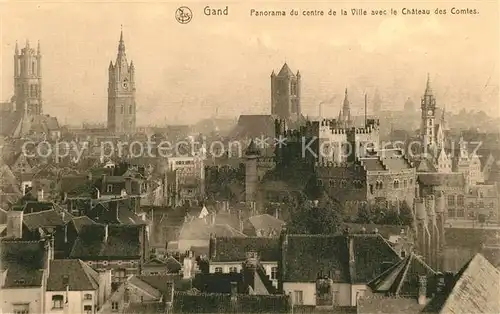 AK / Ansichtskarte Gand_Belgien Panorama du centre de la ville avec Chateau des Comtes Serie 3 No 49 Gand Belgien
