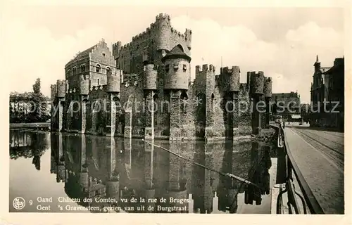 AK / Ansichtskarte Gand_Belgien Chateau des Comtes vu de la Rue de Bruges Gand Belgien