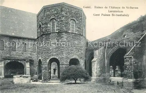 AK / Ansichtskarte Gand_Belgien Ruines de l Abbaye de Saint Bavon Lavatorium Gand Belgien