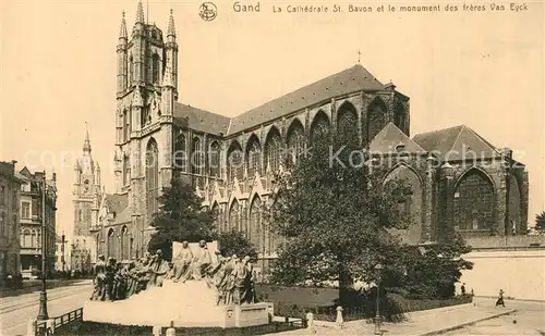 AK / Ansichtskarte Gand_Belgien La Cathedrale Saint Bavon Monument des Freres Van Eyck Gand Belgien