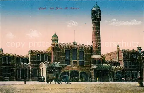 AK / Ansichtskarte Gand_Belgien La Gare Saint Pierre Bahnhof Gand Belgien