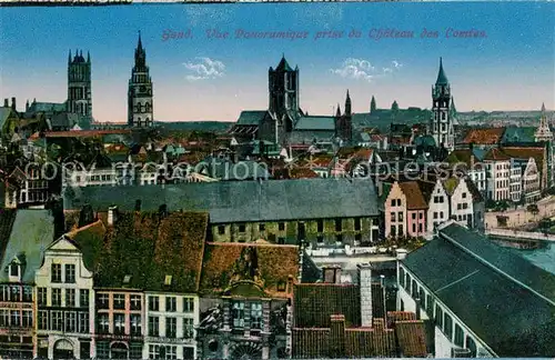 AK / Ansichtskarte Gand_Belgien Vue panoramique prise du Chateau des Comtes Gand Belgien