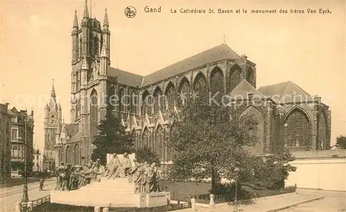 AK / Ansichtskarte Gand_Belgien Cathedrale Saint Bavon Monument des Freres Van Eyck Gand Belgien