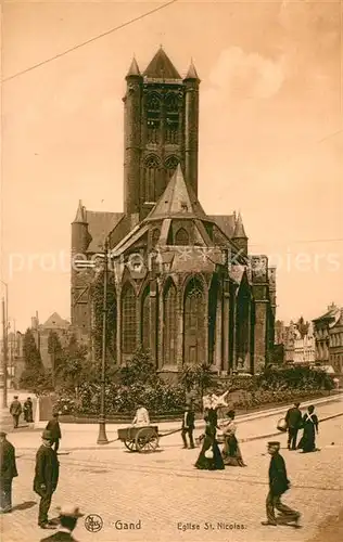 AK / Ansichtskarte Gand_Belgien Eglise Saint Nicolas Serie Gand No. 50 Gand Belgien