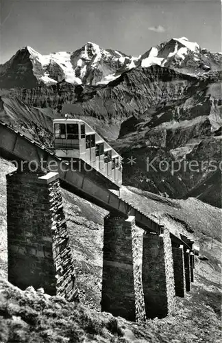 AK / Ansichtskarte Zahnradbahn Niesenbahn Eiger Moench Jungfrau 