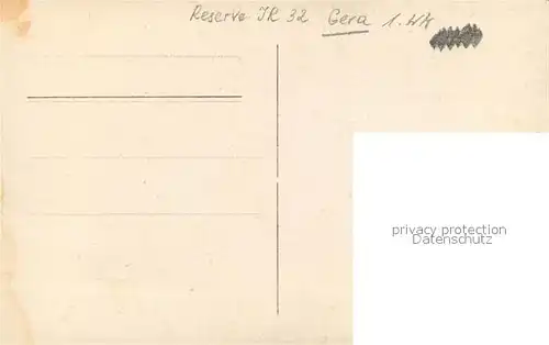 AK / Ansichtskarte 032_Regiment_RIR_032_Reserve Infanterie_Gera Foto 