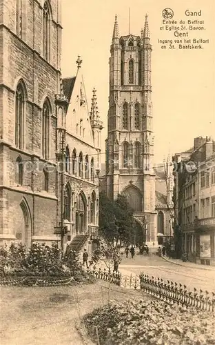 AK / Ansichtskarte Gand_Belgien Entree du Beffroi Eglise Saint Bavon Serie 3 No 23 Gand Belgien